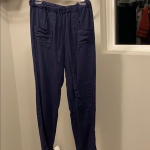 Navy blue tie pants